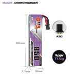 LinkMejor 3.8V 850mAh 60C 1S LiHV Battery A30 Plug for Emax Tinyhawk S BetaFPV Beta75X