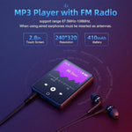 HiFi bluetooth MP3 Music Player Mini MP4 Video Playback 2.8 Inch Screen Built in 32GB Memory Walkman Digital Audio Player with FM Radio Ebook Sports Running