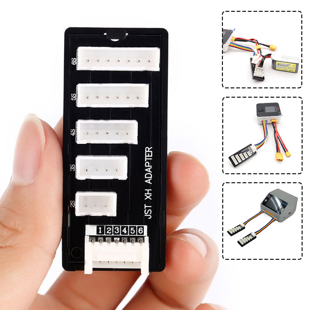 2S 3S 4S 5S 6S Lipo Battery Balance Expansion Board JST-XH Charging Adapter with XT30 XT60 Cable for Q6 Q8 RC Quadcopter Helicopter FPV Drone Car