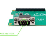 RS232 Hat Expansion PCB Board for Rapsberry Pi 4/3/2/A+/B+ Compact GPIO TX/RX/GND to DB9M RS232 Serial Expansion Board