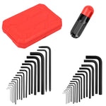Heat-Treated Steel Allen Wrench Set 35-Piece SAE and Metric Hex Keys Black-Oxide Finish Torque Handle High Leverage Long and Short Keys Easy Organization