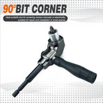 90 Degree Turning Universal Screwdriver Batch Head Corner Adapter with Quick Release Hexagonal Interface Ideal for Hard-to-Reach Areas Optional 10-Piece Accessory Set