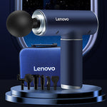 Lenovo Professional Massage Gun with Carrying Case 5-Speed Deep Tissue Percussion 6 Massage Heads for Muscle Recovery Quiet Motor for Home Gym Use