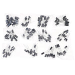 Electrolytic Capacitor Assortment Kit 12 Values 0.22μF to 470μF 120 Pcs Radial Lead 16V-50V 105°C for Electronic Projects and Repairs High Stability Low Leakage