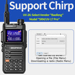 LinkMejor UV-26 10W High Power Walkie Talkie Handheld Two Way Radio Long Range Multi Band NOAA Weather Alert 999 Channels Rechargeable Battery Type-C Charging Wireless Frequency Copy Transceiver Radio