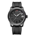 LinkMejor Men Sport Watch TPU Strap Simple Dial Quartz Wristwatch Waterproof Watch