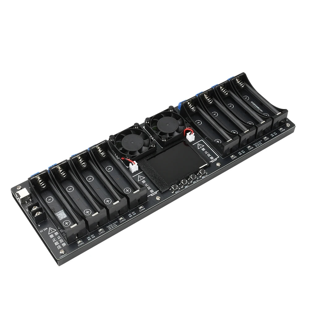 8 Channel 18650 Lithium Battery Capacity Tester Module MAh MWh Digital Battery Power Testing Board 18650 Battery Tester Type-C