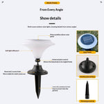 Elfeland Martini Solar Lamp Outdoors Waterproof Garden Light Monocrystalline Panel Automatic on/off Solar Powered Landscape Lighting