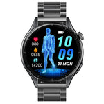 ET458 1.56-inch AMOLED Display ECG Micro-physical Examination Flashlight NFC bluetooth Call Heart Rate Blood Pressure Blood Oxygen Monitor Sleep Monitoring Breathing Training Fatigue Detection Metope Function Multi-sport Modes IP68 Waterproof Smart Watch