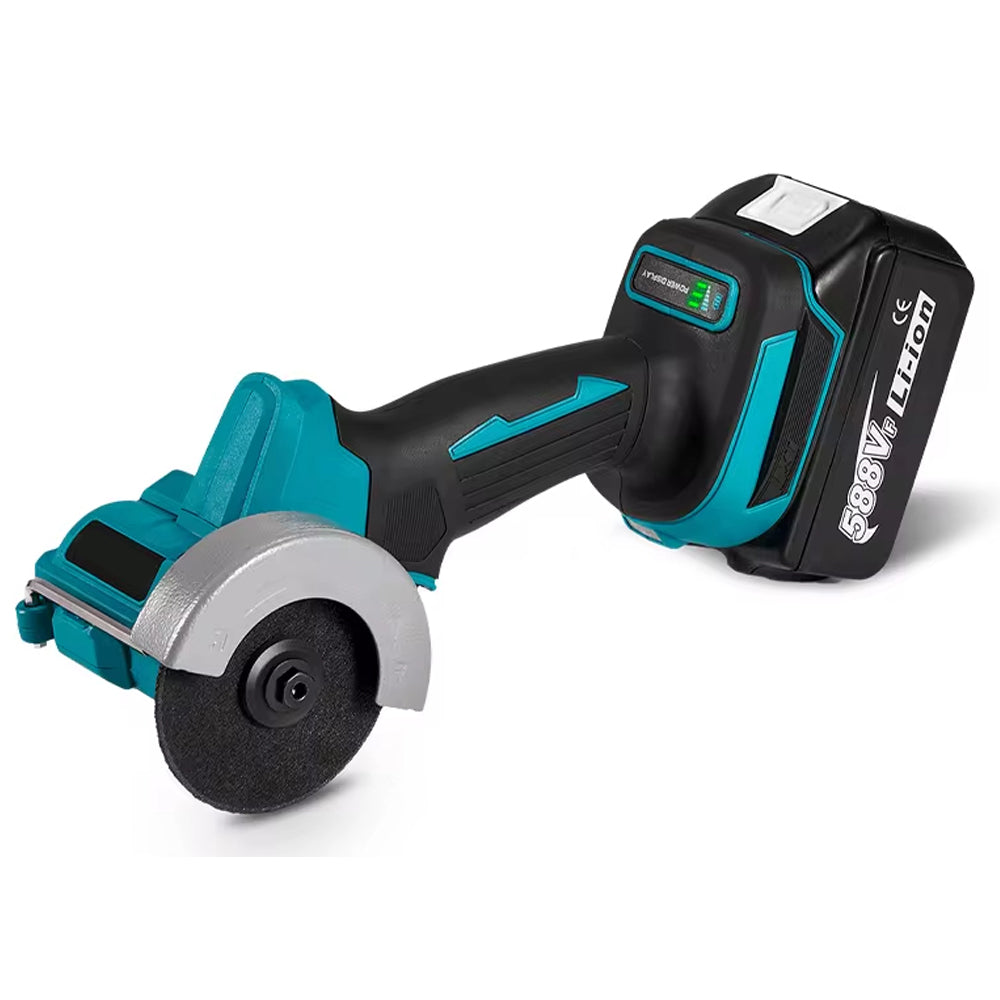 76MM Brushless Cordless Angle Grinder 390W Electric Grinding Cutting Polishing Machine Stepless Speed for Mak 18V Battery with LED Light