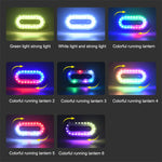 LinkMejor Colorful RGB USB Rechargeable LED Bike Taillight 14 Light Modes Waterproof Safety Rear Light for Night Riding Cycling Equipmen