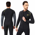 LinkMejor 1.5mm Diving Suit Comfortable Neoprene Long Sleeve Waterproof Front Zipper Smooth Design Water Sport Jacket for Surfing Deep Diving Snorkeling