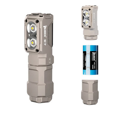 LinkMejor E7 2in1 1800 Lumens LED Headlamp Rechargeable Flashlight 18350 18650 Battery Compact EDC Min Torch  Magnetic Tail Work Lamp Waterproof Headlight For Outdoor Camping Running Hiking Fishing