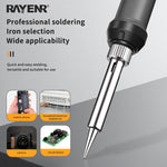LinkMejor Digital Soldering Iron 60W Adjustable Temperature 150°C-500°C Ceramic Heating Element 18-Piece Kit with Stand Desoldering Pump Tweezers Cutter
