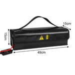 LinkMejor 49*15*15cm Portable E-Bike Lipo Battery Bag Fireproof Waterproof Electric Bicycle Battery Protection Handbag with Charging Port