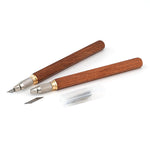 LinkMejor Woodworking Marking Knife Wood Handle Scribing Marking Gauge Tool Wood Carving DIY Art Drawing Knife Hand Carving Knife