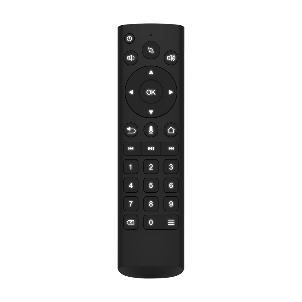MK27 Dual Mode Voice Remote Control Air Mouse with Gyroscope 2.4G/bluetooth IR Learning USB Dongle Universal Smart TV Android Box Voice Search White Backlight