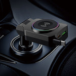 K38S Retractable Cord Watch Wireless Charger Ambient Lighting PD30W QC3.0 3.1A Car USB Multi-Port for Mobile Phone Fast Charge Car Plug QC Adapter