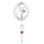 3D Metal Wind Spinner Stainless Steel Rotating Metal Chimes Animal Pattern Stereo Wind Chime Rotary Pendant For Home Decoration