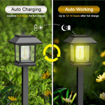 Elfeland 2Pcs/4Pcs Solar Pathway Light Auto Operation Waterproof IPX4 Long Duration Efficient Solar Panel Charging for Outdoor Garden Landscape Lighting