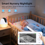 ABM206 HD Baby Monitor with Smartphone App Dual-Mode Night Light Safety Features 4.3 Inch Screen Video Monitoring WIFI Pet Baby Surveillance