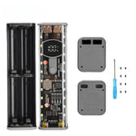 8x18650 DIY Power Bank Case PD45W Fast Charging LED Screen Transparent Battery Storage Shell Type-C Port without Battery