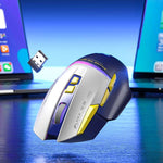 LinkMejor SC101 Mech Mouse Wireless bluetooth 800-4000DPI RGB Light 500mAh Battery Ergonomics Design Dual Mode Esports Gaming Mouse