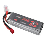 LinkMejor 11.1V 2200mAh 65C 3S LiPo Battery T Deans Plug for RC Car
