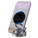 Strong Magnetic Phone Holder Foldable Design 360° Adjustable Vacuum Car Mount for Car Desk Bathroom Magnetic Bracket