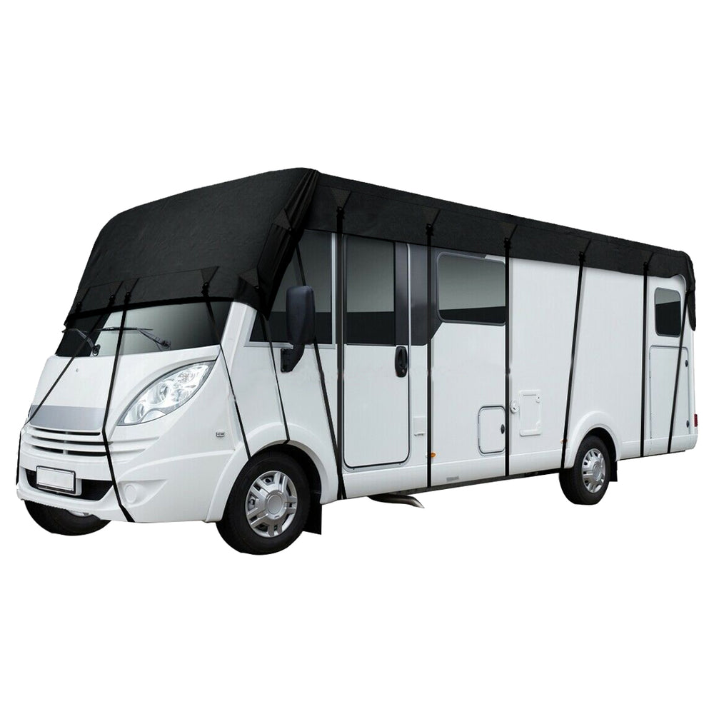 210D 5*3m/6.5*3m/7.5*3m/8.5*3m 210D Waterproof Roof Protection Tarpaulin Caravan Camper Cover Protective Roof Cover