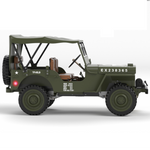 TRASPED HG4-58 RTR 1/14 2.4G 4WD RC Car Willys Military Truck for Jeep Off-Road Climbing LED Light Sound Winch Two Speed Metal Frame Rock Crawler Full Proportional Vehicles Models Toys
