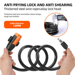 LinkMejor Anti-thief Key Bike Lock 1.2m Length Steel Alloy Tough Protection Waterproof Portable Bicycle Lock for MTB Bicycle Road Bike