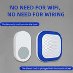 Smart Wireless Doorbell 200-300m Long-Distance 4 Levels Volume Adjustable 38 Ringtones 7 Colors Lighting Ultra-Long battery Waterproof Plug&Play Music Doorbell