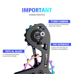 LinkMejor UT/105/5800/6800 Carbon Big Pulley Rear Derailleur Bicycle Ceramic Bearing Wheel Set 13T-18T for Shimαno Bike