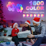 LinkMejor Smart RGBIC Hexagonal LED Light Panels Music Sync APP/Remote/Voice Control With Alexa Google