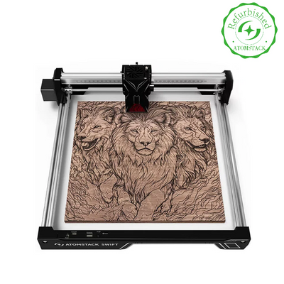 [US Direct]Refurbished ATOMSTACK Swift 7W/12W Portable Laser Engraver 300x300mm 10000mm/min DIY Laser Cut Engraving Machine for Wood and Metal Dark Acrylic Glass Metal