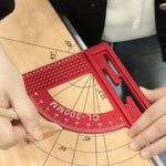 LinkMejor CL-300MM T Type Multi-Angle Ruler Square Measuring Ruler Aluminum Alloy Woodworking Measuring Tool
