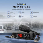LinkMejor MB63A CB Car Radio 12/24V Power AMFM 40 Channels Emergency 9/19 Long Range Professional Communicator Compact Mobile Radio Station