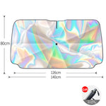 Car Sunshade Laser Umbrella Windsreen Sun Visor Colorful UPF 200 Plus Foldable Front Windshield Sunshade  Sun Protection Cooling