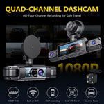 4-Channel Simultaneous Recording Car Dashcam 360° Monitoring 1080P FHD WiFi Parking Assistance Night Vision Loop Recording Wide-Angle Car DVR Camera C313