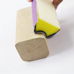 9PCS Hand Sanding Blocks Set Versatile Contoured Profile Yellow Medium-Density Polyurethane Foam Convex and Concave Shapes Hook Loop Attachment for Auto Body Wood Furniture Sanding