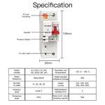 LinkMejor Tuya 80A 2P Smart WiFi Circuit Breaker APP Remote Control Schedule Setting Voice Control Compatible With Alexa Google Home