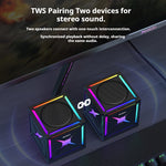 Yesido YSW34 3D Music Box bluetooth Speaker Portable Speaker RGB Colorful Light 52mm Driver Unit TWS Connection Subwoofer Speakers