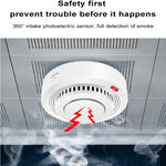 Zigbe Smart Smoke Detector 20-30m² Coverage High-Sensitivity Alarm 85dB Loud Audio Visual Warning Voice Control Mobile Real-Time Alert Long-Life Battery Wireless Smoke Sensor for Home Office