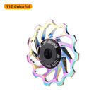WEST BIKING 3/5 CM Mountain Bicycle Ceramic Rear Dial Guide Wheel 11T 13T Tooth Derailleur Aluminum Alloy Perrin Bearing Tension Wheel