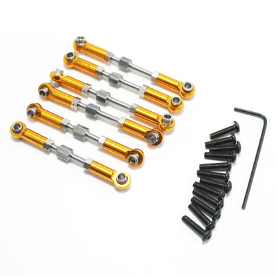 Metal Upgrade Adjustable Rod Full Set Rod Accessories for Wltoys 144001 1/14 RC Car Parts