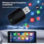 Mini 2 in 1 Wired to Wireless CarPlay Android Auto Adapter Plug & Play 5GHz WiFi Fast Connection Convert the Original car with Carplay cable to Wireless