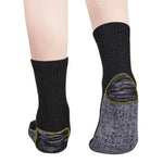 LinkMejor 5 Pairs Men Sports Cotton Socks Athletic Cushioned Hiking Walking Socks Terry Thermal Socks Moisture Wicking Casual Socks Fitness Socks