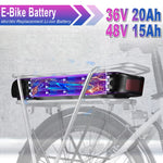 [EU/USA Direct] HANIWINNER HA074-04 36V 20Ah 720Wh Rear Rack E-Bike Battery with Carrier, Universal Replacement for NAKXUS, GALAXY, Fafrees 250W-800W