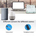 Tuya 7-32V 4CH WiFi Smart Relay Switch With Temperature Humidity Sensor Passive Dry Contact Switch RF433 with Alexa Google Home
